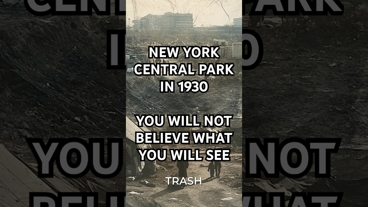 How Central Park look in 1930 during the Great Depression