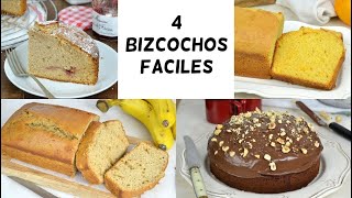 4 Bizcochos fáciles Y deliciosos ¿Cuál es tu favorito?