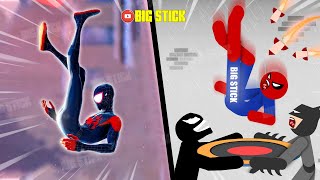 8 Min Best Falls | Stickman Dismounting Funny Moments | Big Stick #105