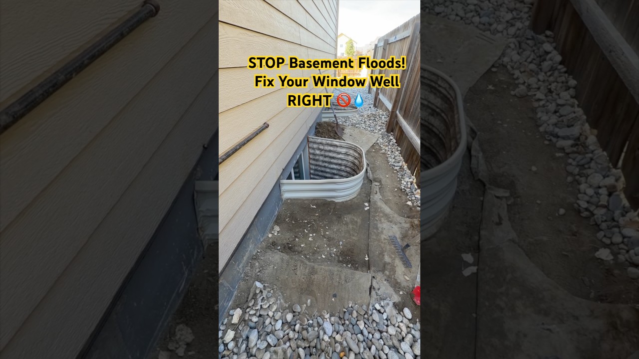 Window Well Not Anchored? This Causes Basement Leaks 😳 #DIY