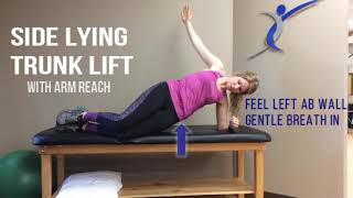 Side Lying Trunk Lift With Arm Reach