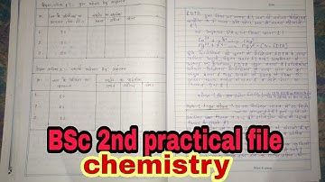 BSc 2nd year Chemistry practical file 2020 ( RD college)