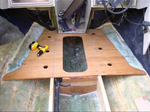 Boat floor replacement - YouTube