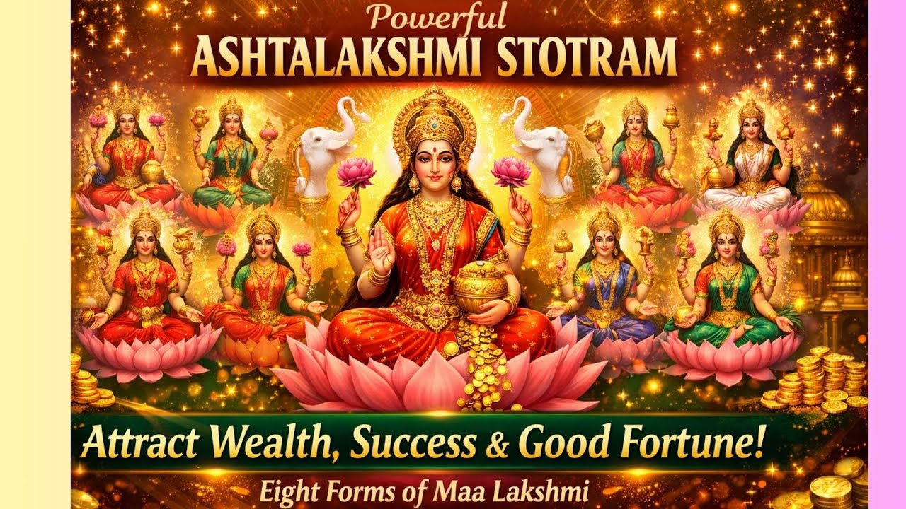 Powerful Ashtalakshmi Stotram with lyrics, Magical Mantra to Attract Wealth, Success & Good Fortune