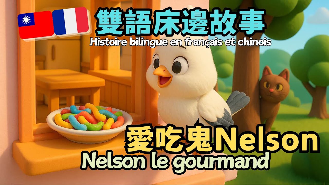 🇹🇼🇫🇷雙語床邊故事 « Nelson le gourmand»《愛吃鬼Nelsons🐦》| Histoire bilingue en français et chinois