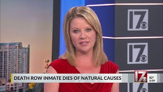 NC death row inmate dies Wednesday