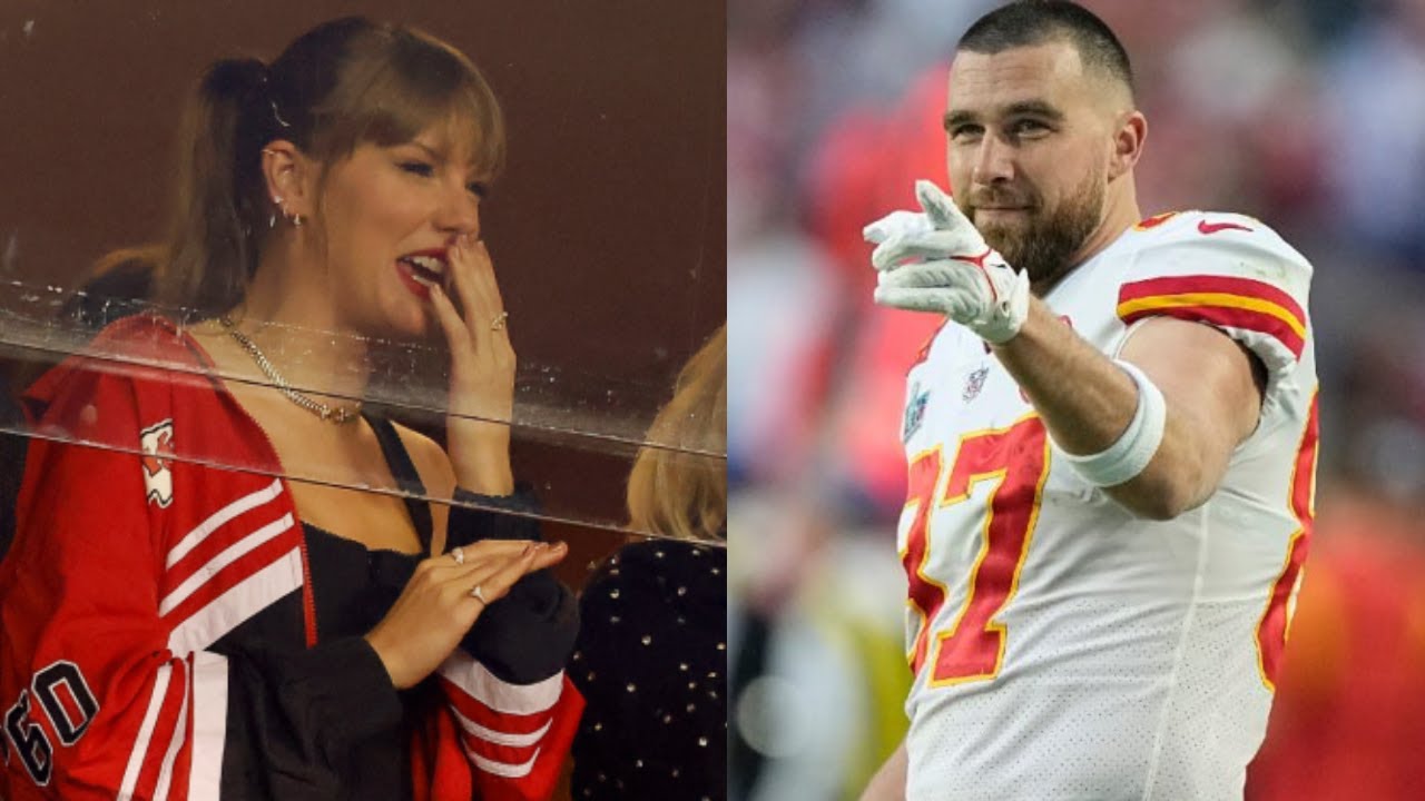 Taylor Swift Cheers On Boyfriend Travis Kelce In Personalized Jersey At taylor-swift-cheers-on-boyfriend-travis-kelce-in-personalized-jersey-at