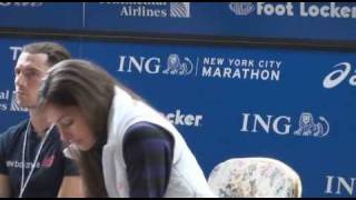 2008 NYC Marathon Press Conference - Kara Goucher Intro