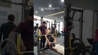 POV: You’re 45 Kg and tried 30kg on a bench press! #lifthard #gym