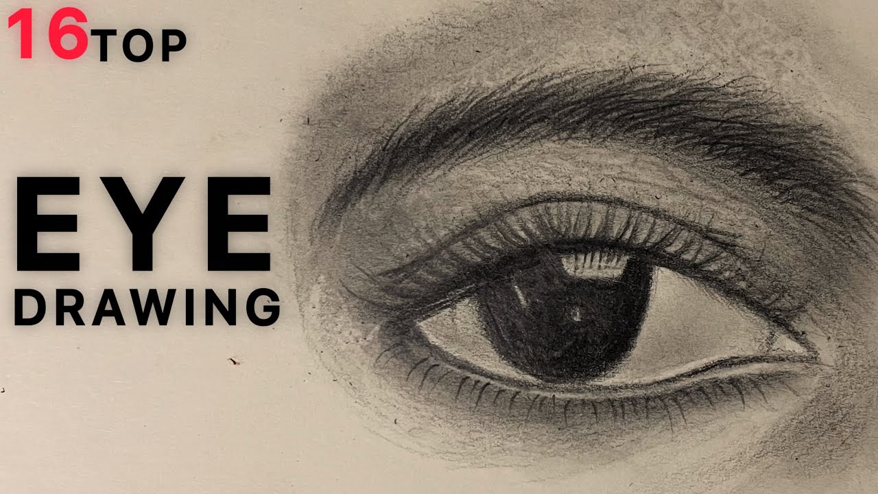 😳 Easy Eye Drawing Tutorial for Beginners |Step by Step Pencil Drawing Lesson / Top 16