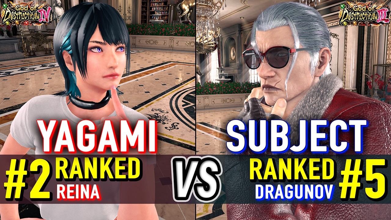 T8 🔥 YAGAMI (#2 Ranked Reina) vs SUBJECT (#5 Ranked Dragunov) 🔥 Tekken 8 High Level Gameplay