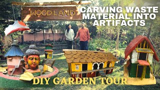 &#39;Woodland&#39; Home Garden Tour | Everything is made from Waste Material | DIY