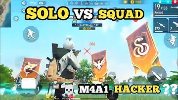 MY BEST M4A1 HACKER LEVEL🔥SOLO VS SQUAD GAMEPLAY | GARENA FREE FIRE