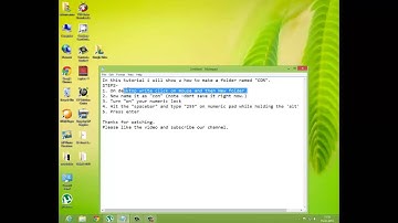 How to make a folder named Con