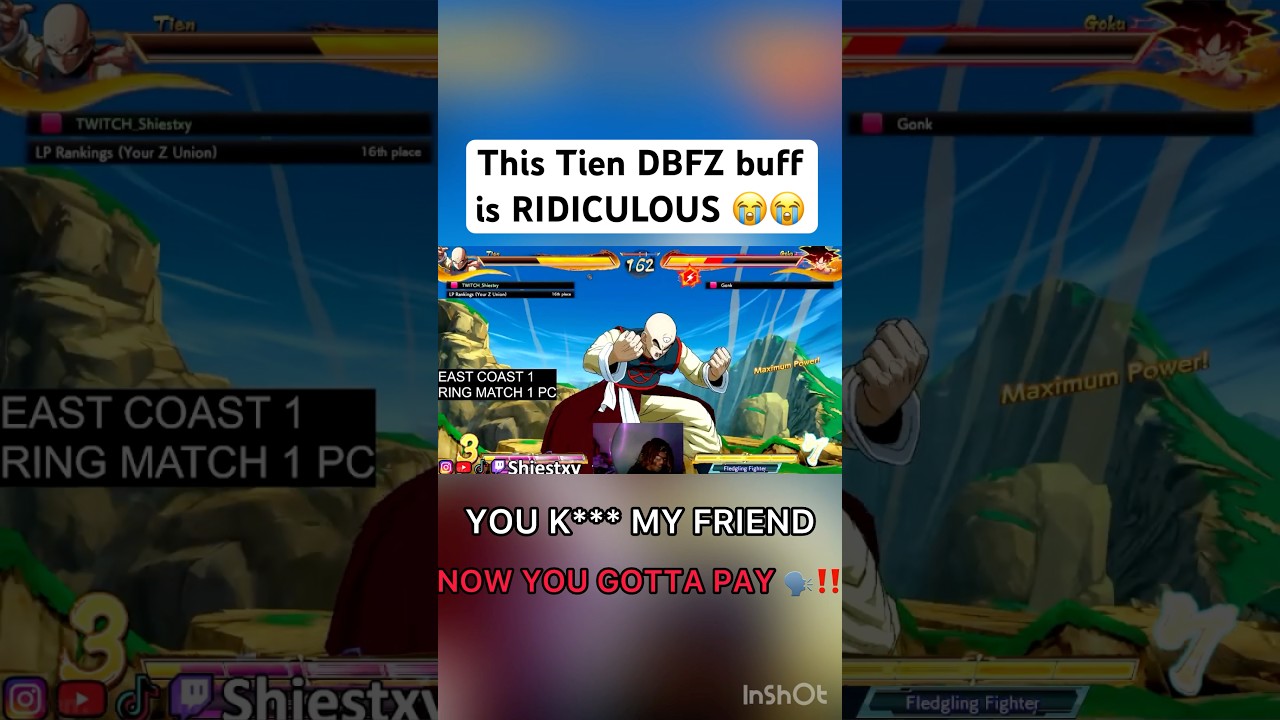 Тьен СЛИШКОМ СЛОМАН в новом патче DBFZ?! : 