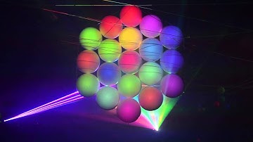 Flower of life projection mapping sculpture