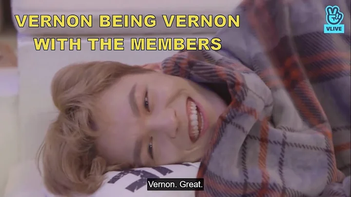 Vernon Being Vernon with the members (SEVENTEEN)