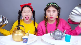 Tantangan Makanan Nyata Vs Makanan Coklat Dona Indonesia