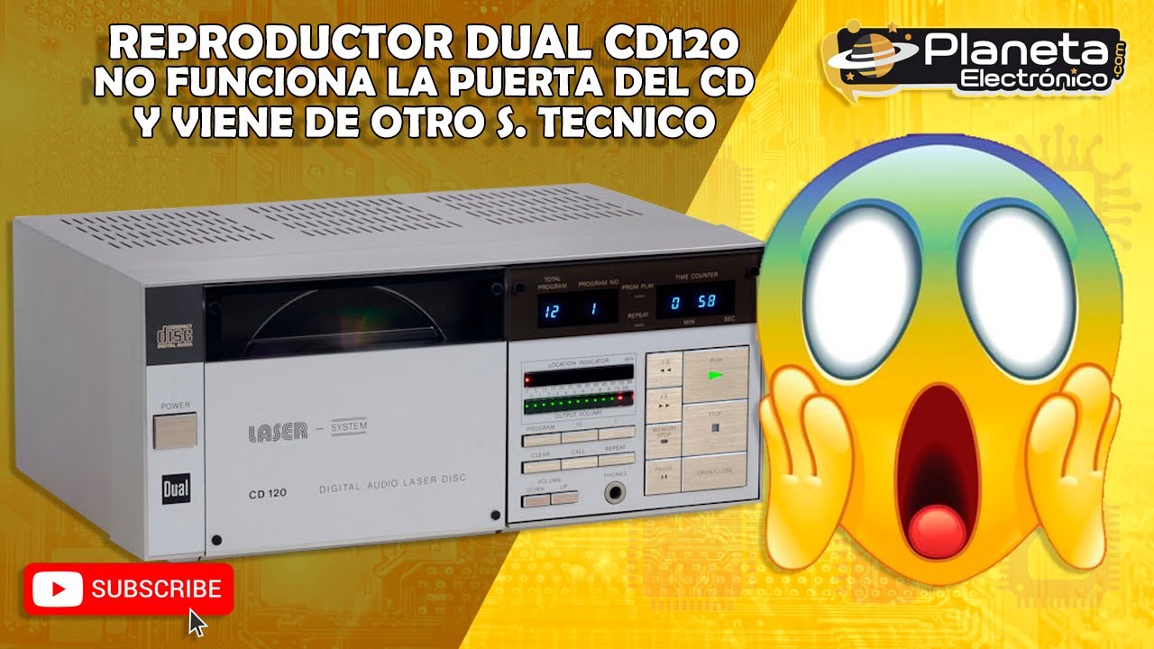 Cd120 Reproductor Laser DUAL CD120, no funciona la puerta del CD 💿 - YouTube
