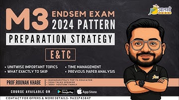 M3 E&TC | 2024 Pattern | #SPPU | Endsem Exam | Last Minute Preparation Strategy | Aalsi Engineer ‼