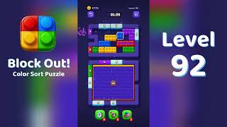 Block Out Level 92 Walkthrough 🧩 | All Levels Solution | Mini Boss
