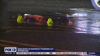 Man injured in Shoreline parking lot shooting