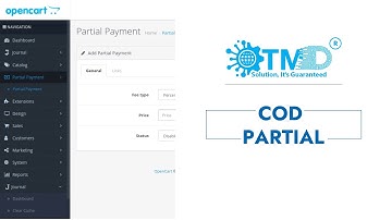Opencart Cod Partial Payment