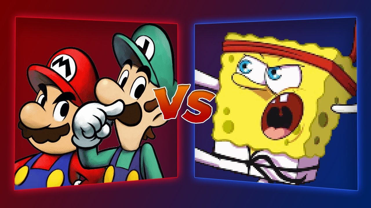 MUGEN Battle - Mario/Luigi vs Karate SpongeBob
