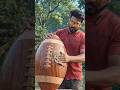 Master Craftsman Carves a Giant Football Legend Statue from Wood ⚽🪵#shorts #craft.