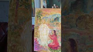 Jesus Resurrection Patricia Arnett Original Artwork For Sale Mixed Media On Board. Link in Comments
