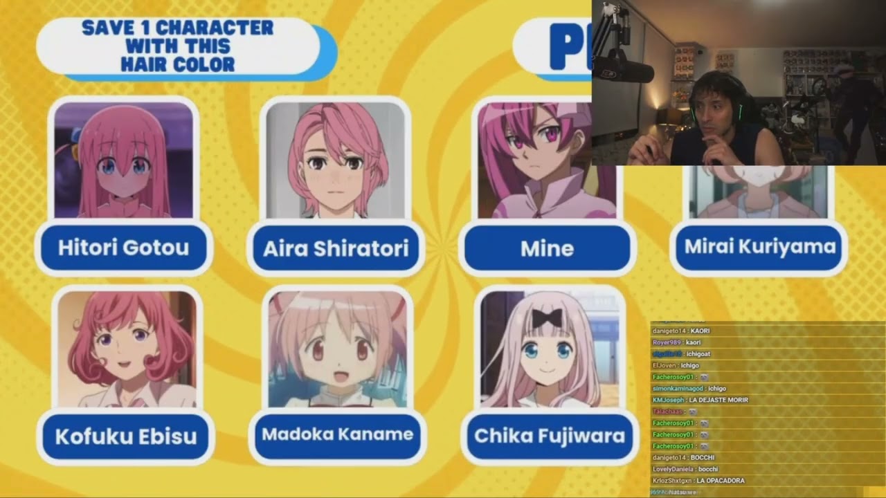 GUIBEL ELIGE SOLO UN PERSONAJE Y EL CHAT SE SORPRENDE MUCHO