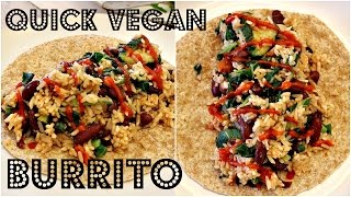 Quick Vegan Dinner - Burrito High Carb Low Fat Cheap Lazy Vegan