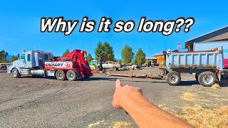 The real reason hitches are so LONG on dump truck trailers