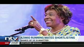 Azimio Running Mates: 8 names shortlisted out of 20 submitted