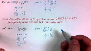 Algebra 2-6 & 2-7:  Write Ratios and Solve Proportions Using Cross Products