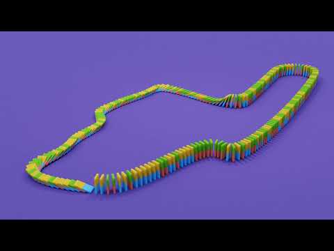 Dominoes with Geometry Nodes Blender Animation