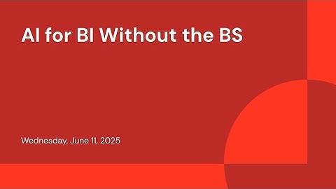 AI for BI without the BS