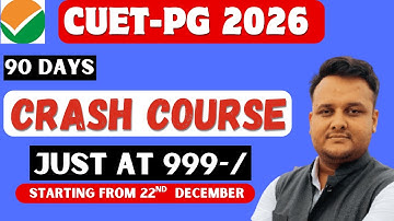 🚀CUET PG 2026 🔥CRASH COURSE JUST AT 999-/  #cuetpg #nimcet2026 #cuetmca @acmeacademy-nimcet-cuet