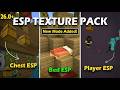 ESP Texture Pack for minecraft bedrock &amp; pe 26.0+  | Chest, Mobs, Beds, etc
