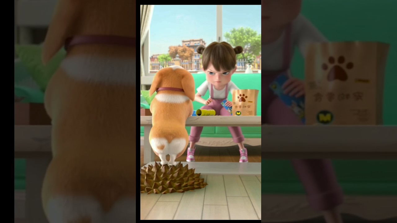 Animated dog comedy video