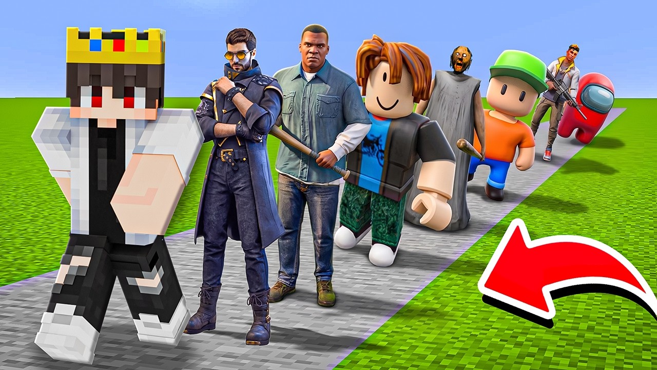 Minecraft But If I Take Damage I Switch Games..!
