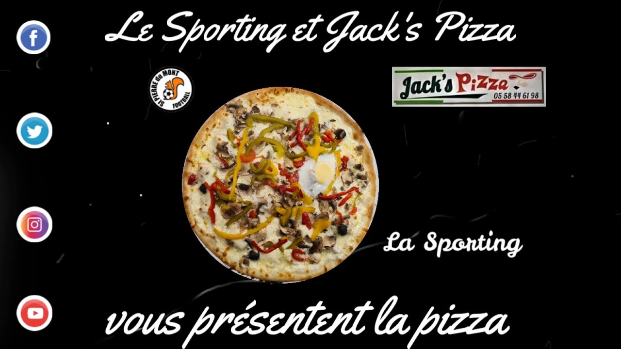 Présentation de la pizza "LA SPORTING" en direct de chez "JACK's PIZZA