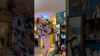 13Yo Pit Bull Acts Like Baby, Rescue Pittie Loves Uppies, Cute Dog Video