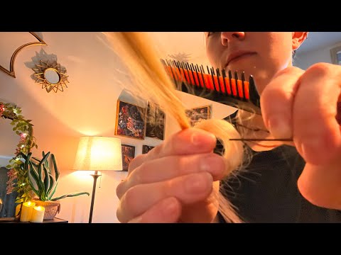 ASMR Doing Your Hair in Pin Curls For The Spring Formal | brushing, sectioning, pinning, spraying