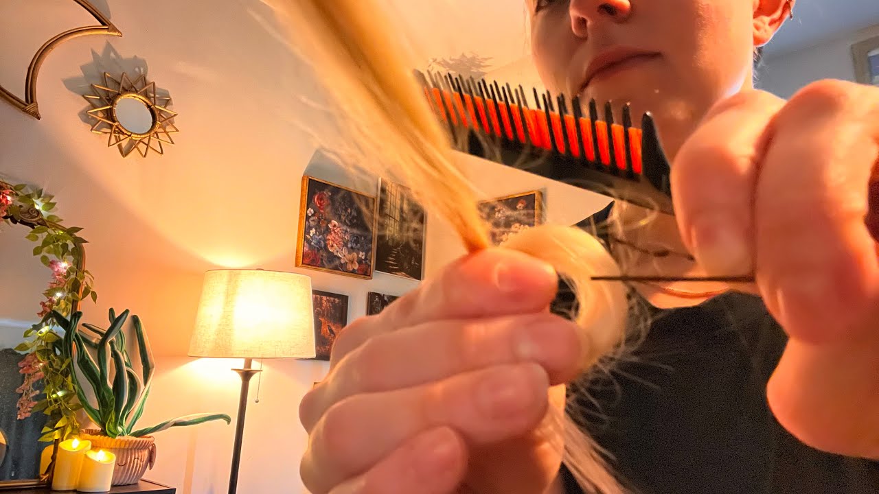 ASMR Doing Your Hair in Pin Curls For The Spring Formal | brushing, sectioning, pinning, spraying