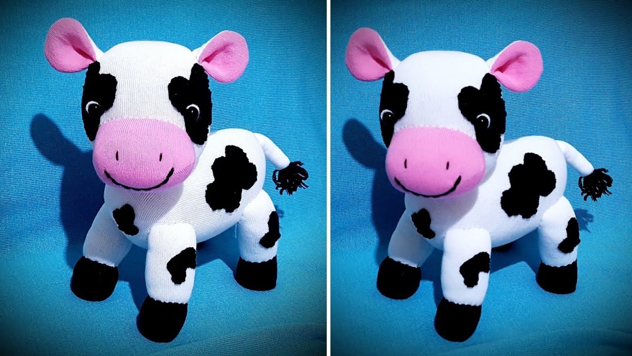 😍ИГРУШКА ОТ НОСКИ ДО ИЗГОТОВЛЕНИЯ МИЛЫХ (КОРОВЫ) / ❤Дети полюбят эту игрушку❤