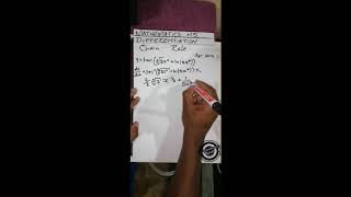MATHEMATICS N5:DIFFERENTIATION USING CHAIN RULE EXAMPLE 2