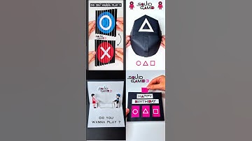 4 DIY Squid Game 3 Crafts 🔴🔺🟥 Fun & Easy Paper Projects