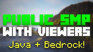 🟢 Public Minecraft SMP With Viewers! Java and Bedrock! !commands