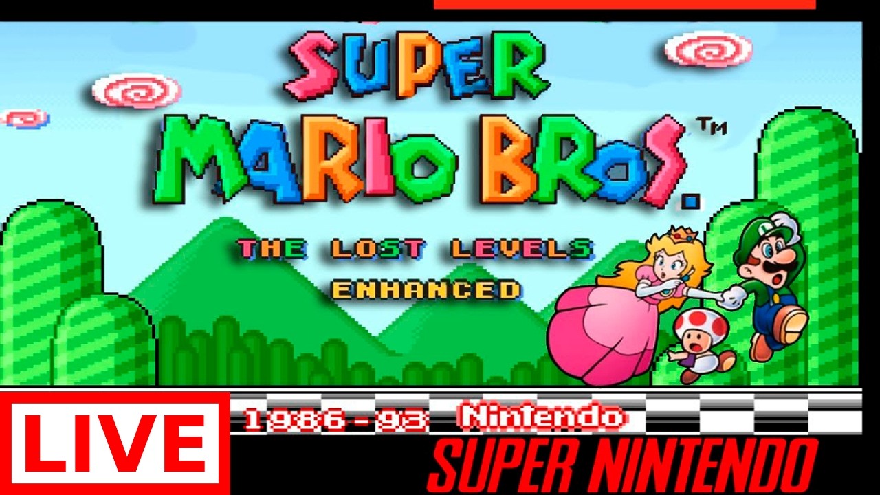 🔴Super Mario World: The Lost Levels Enhanced 100%  [ AO VIVO ]